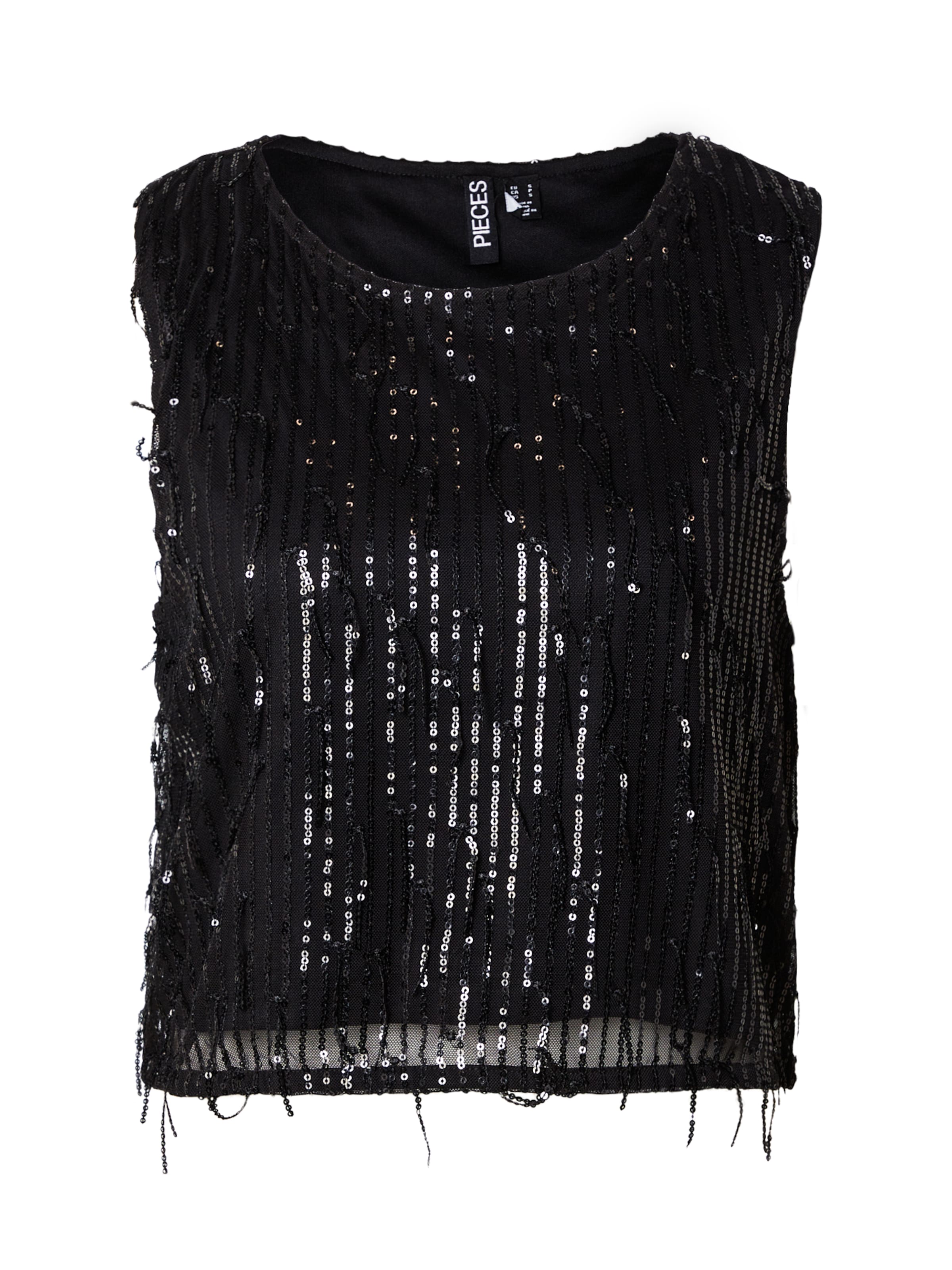 PIECES Τοπ 'Rilly' σε μαύρο: μπροστά