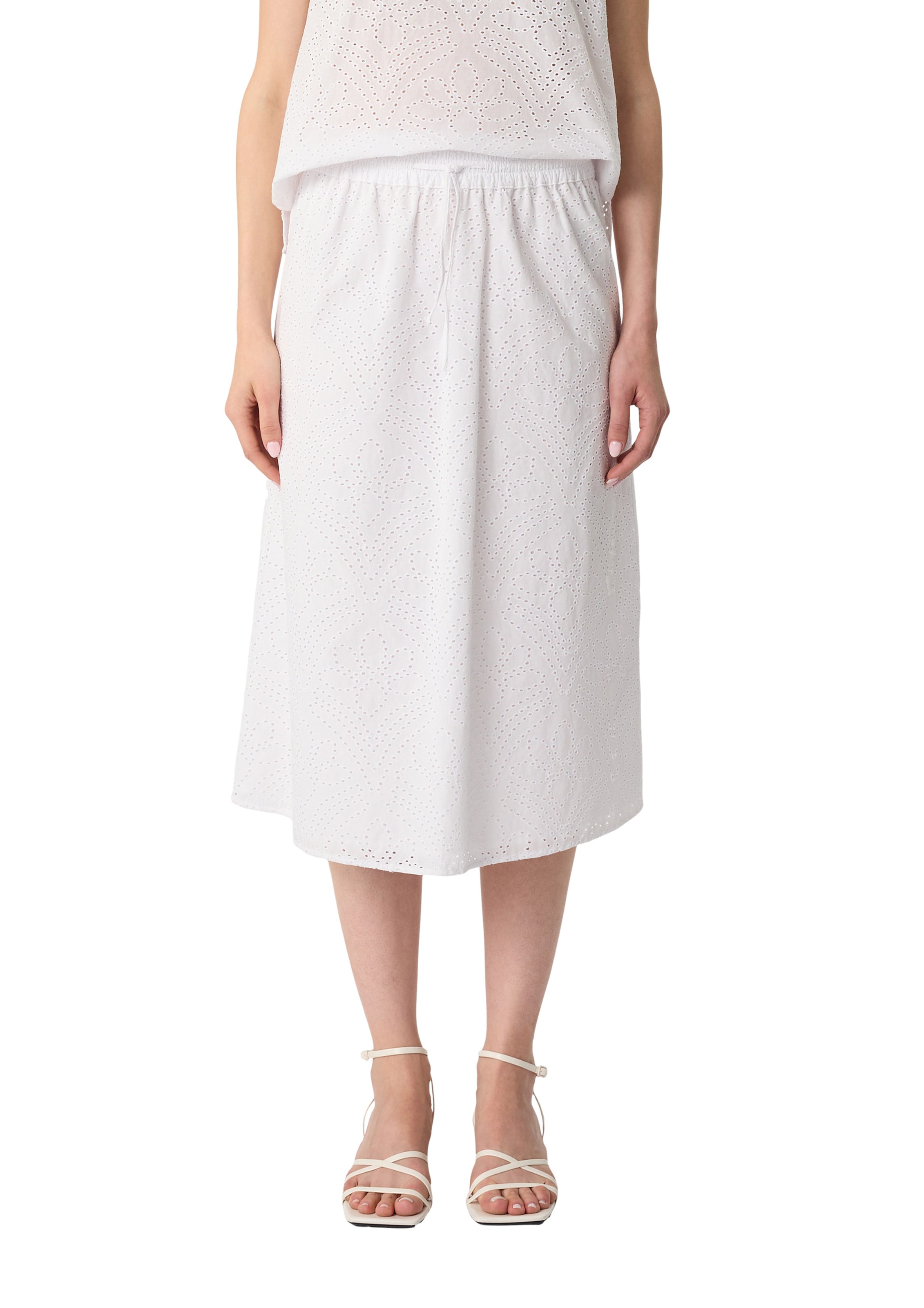 Jupe comma casual identity en blanc : devant