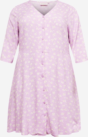 ONLY Carmakoma Shirt Dress in Pink: front