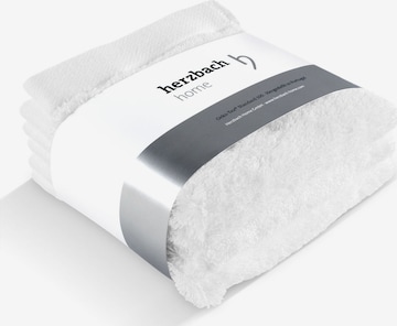Herzbach home Seiftücher Pura im 3er Set, feingemusterte Bordüre, Flächengewicht 550 gsm in Weiß: Vorderseite