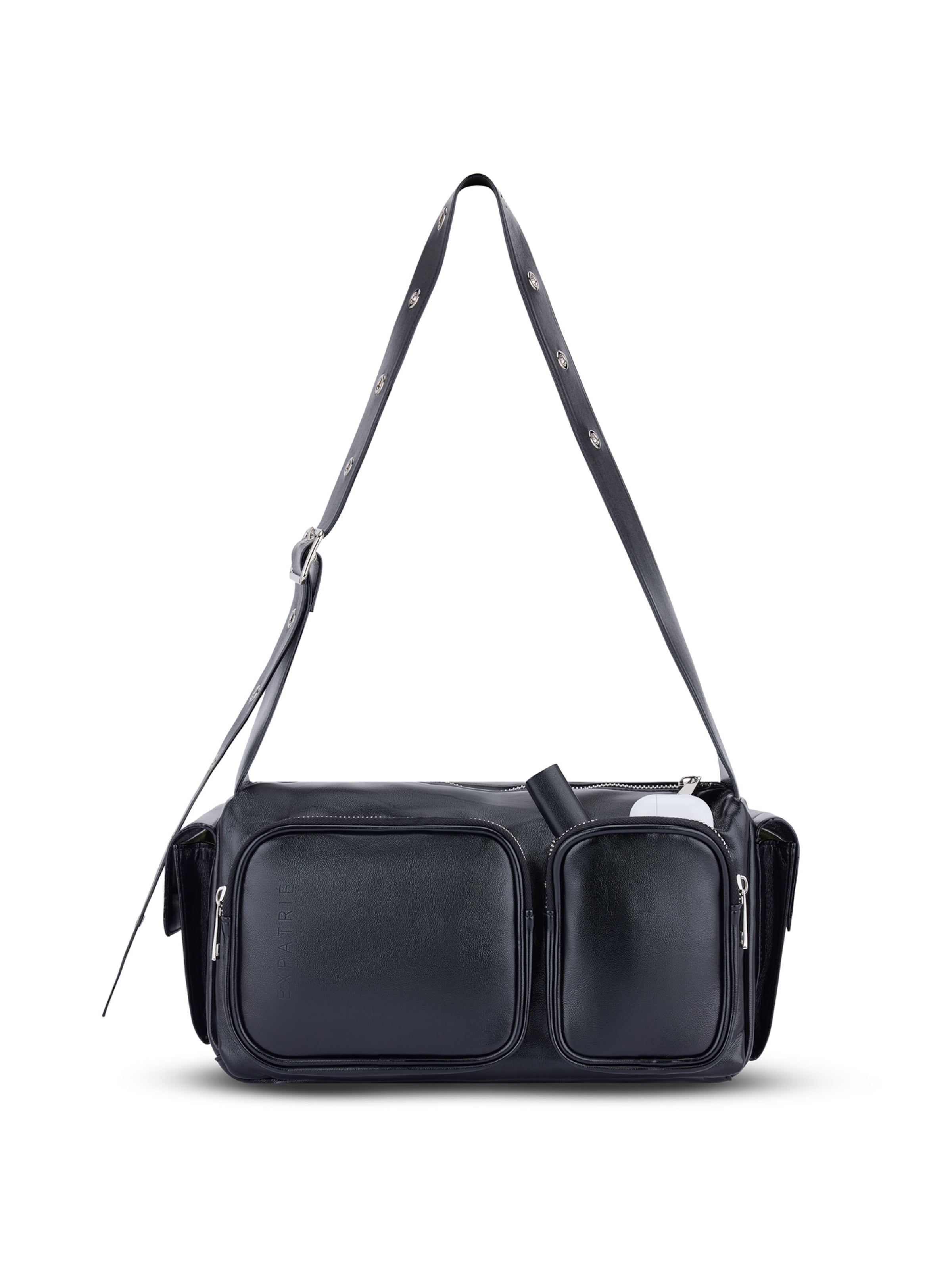 Expatrié - Mala de ombro 'Stella' em preto