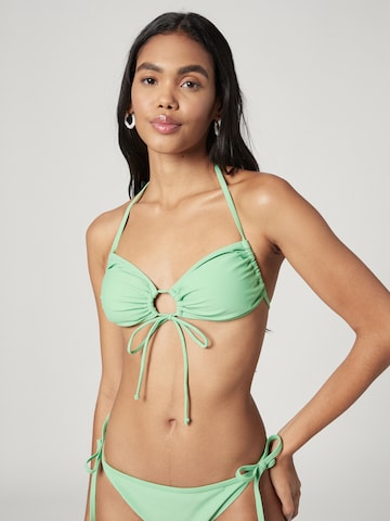 VIERVIER Bustier Bikini felső 'Elaina' - zöld: elől