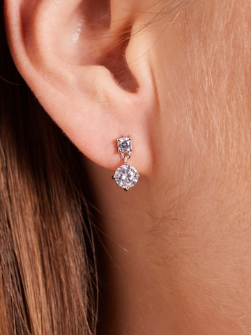 Boucles d'oreilles 'Klassisch' Lucardi en argent : devant