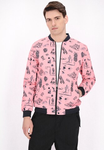 Veste mi-saison MO en rose : devant
