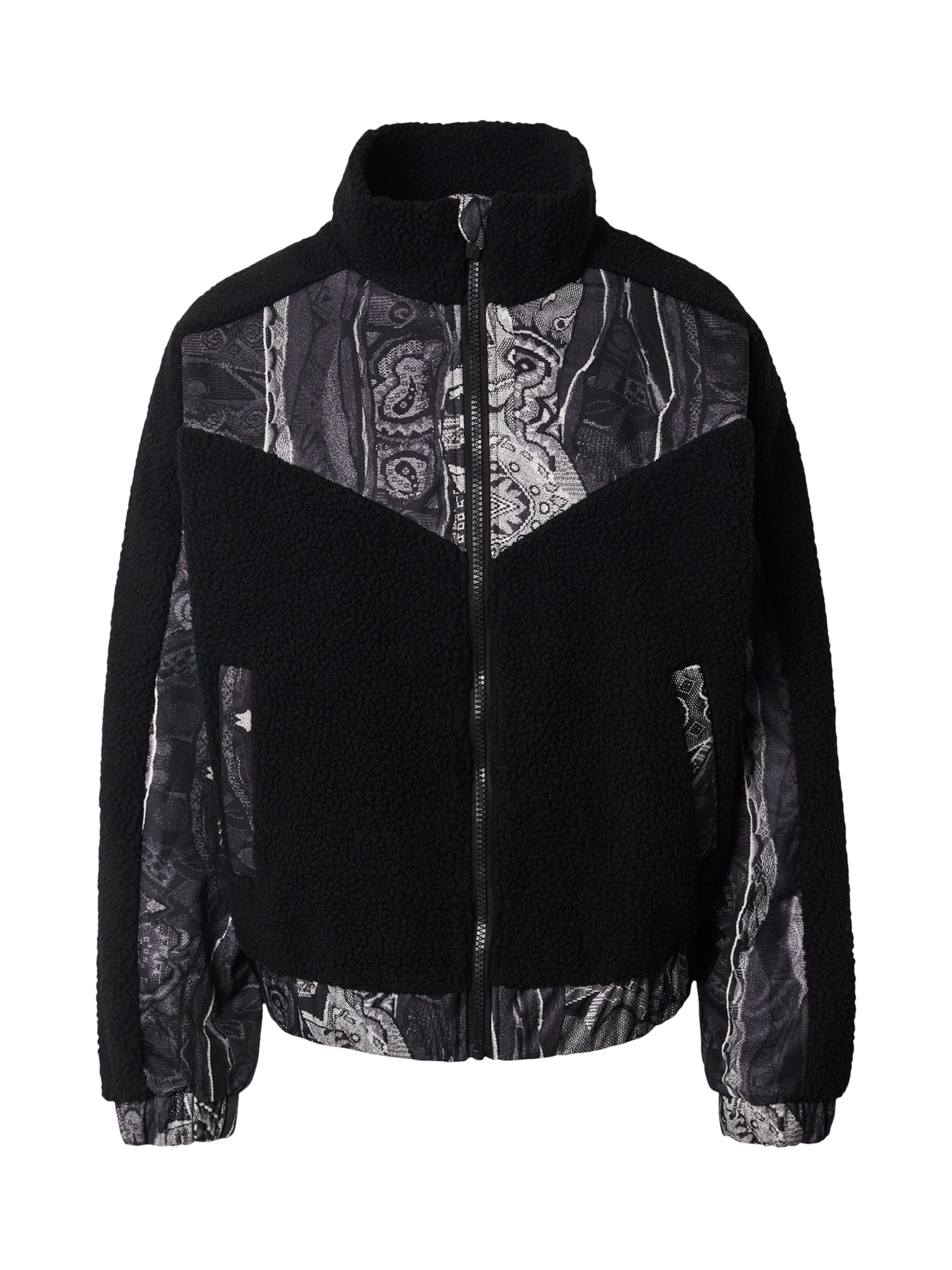 Carlo Colucci Fleecová mikina 'Ezechiele' – černá: přední strana