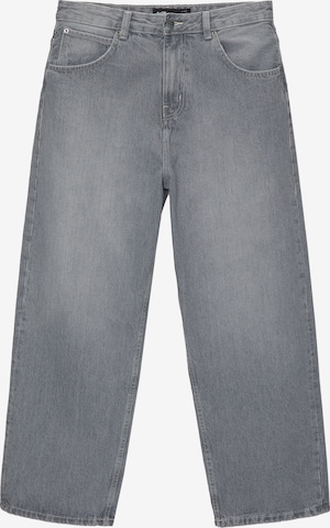 Pull&Bear Loosefit Džíny – šedá: přední strana