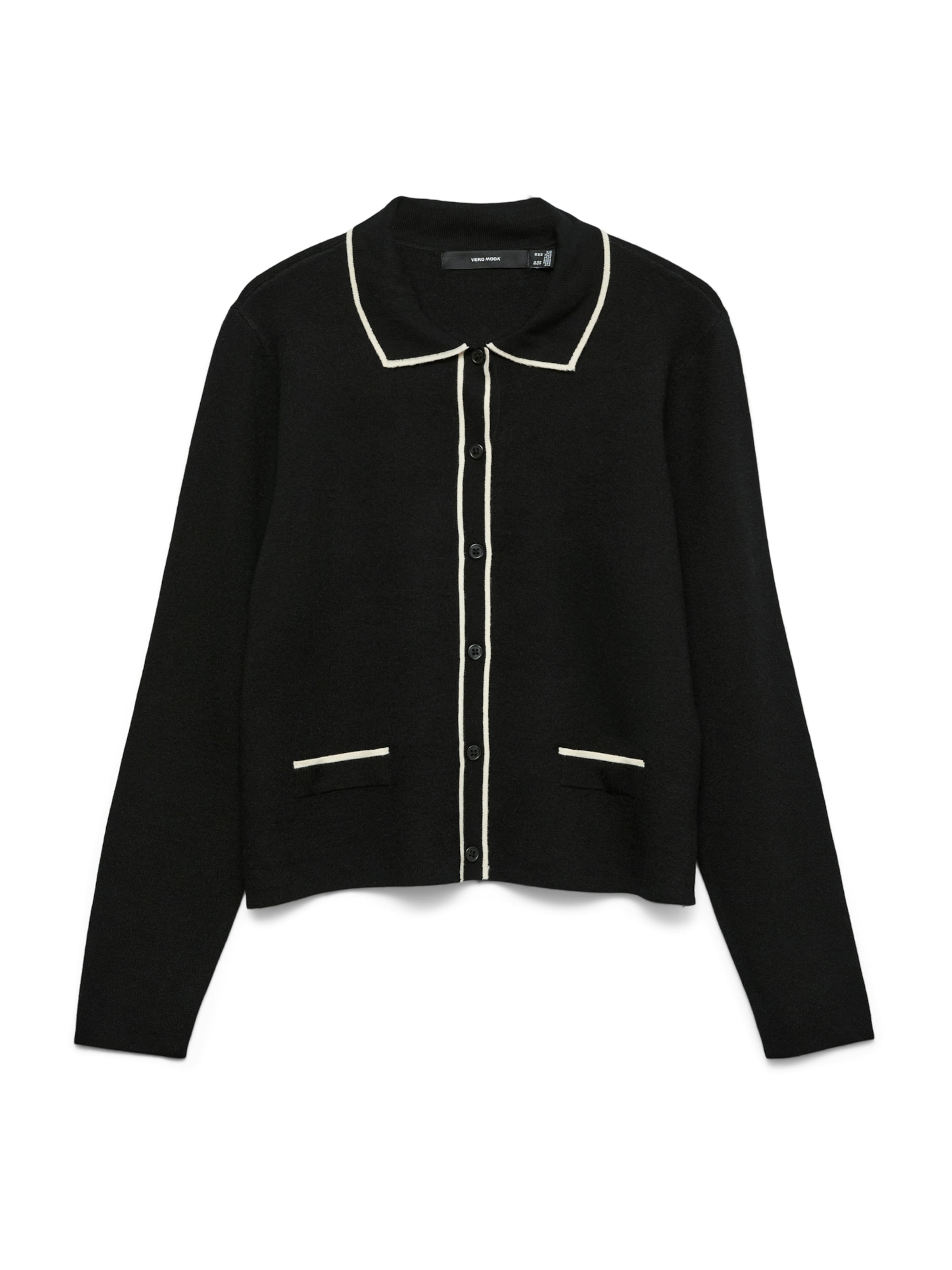 Cardigan 'VMGOLD' VERO MODA en noir : devant
