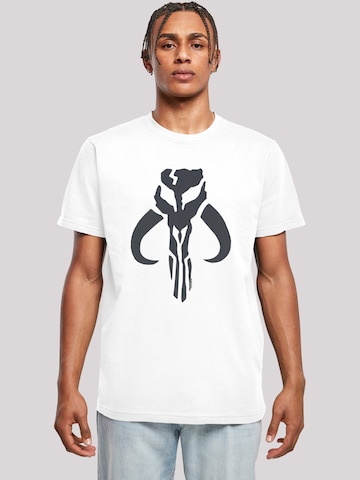 T-Shirt 'Star Wars The Mandalorian Banther Skull' F4NT4STIC en blanc : devant