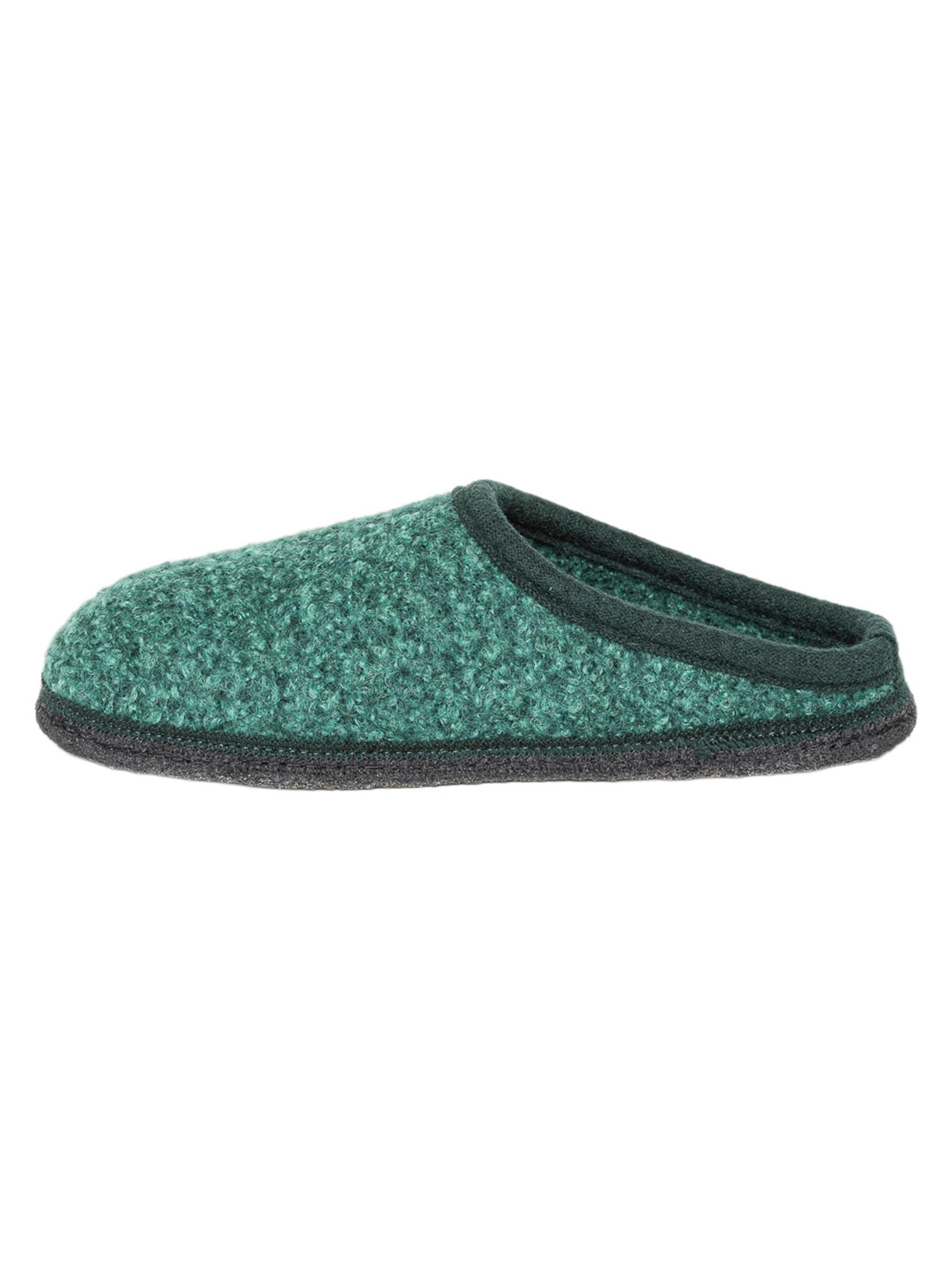 Gottstein Slippers 'Wool Venture' in Green: front