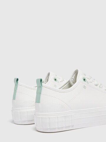 Pull&Bear Sneakers low i hvit