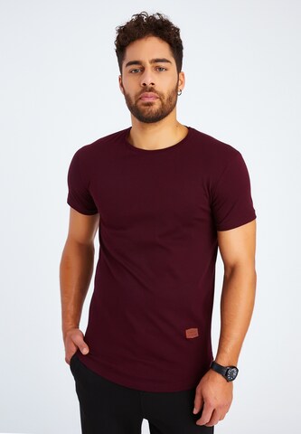 Leif Nelson T-Shirt Rundhals in Rot