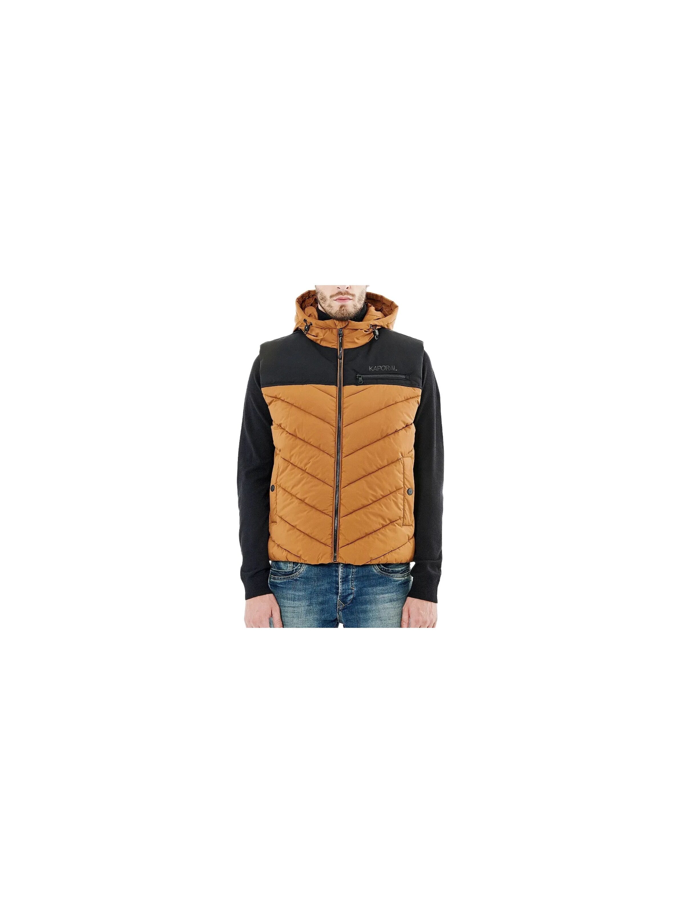 Manteau d’hiver 'Chet biscui' Kaporal en jaune : devant