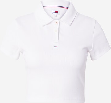 Tommy Jeans - Camisa 'ESSENTIAL' em branco: frente