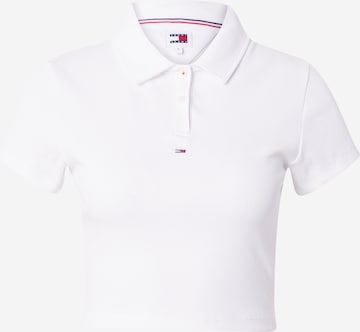 Tommy Jeans T-Shirt 'ESSENTIAL' in Weiß: predná strana