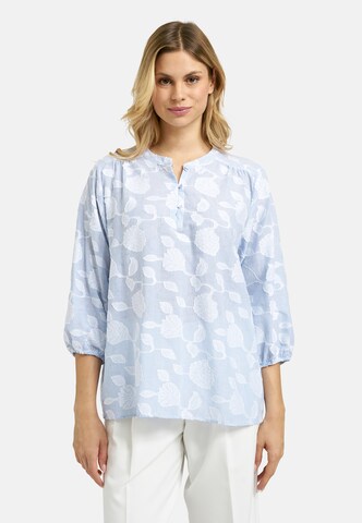 Milano Italy Blouse in Blue: front