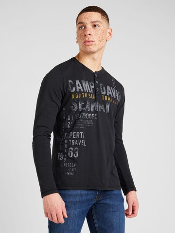 CAMP DAVID Shirt in Black: front