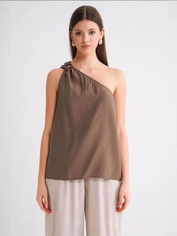 Camicia da donna di MixRay in marrone