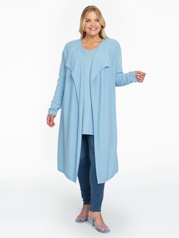 YOEK Gebreid vest in Blauw