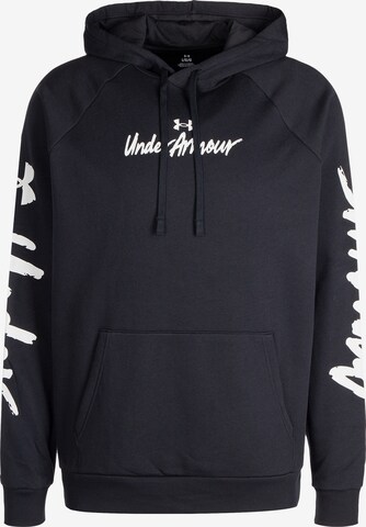 UNDER ARMOUR Athletic Sweatshirt 'Rival' in Black: front