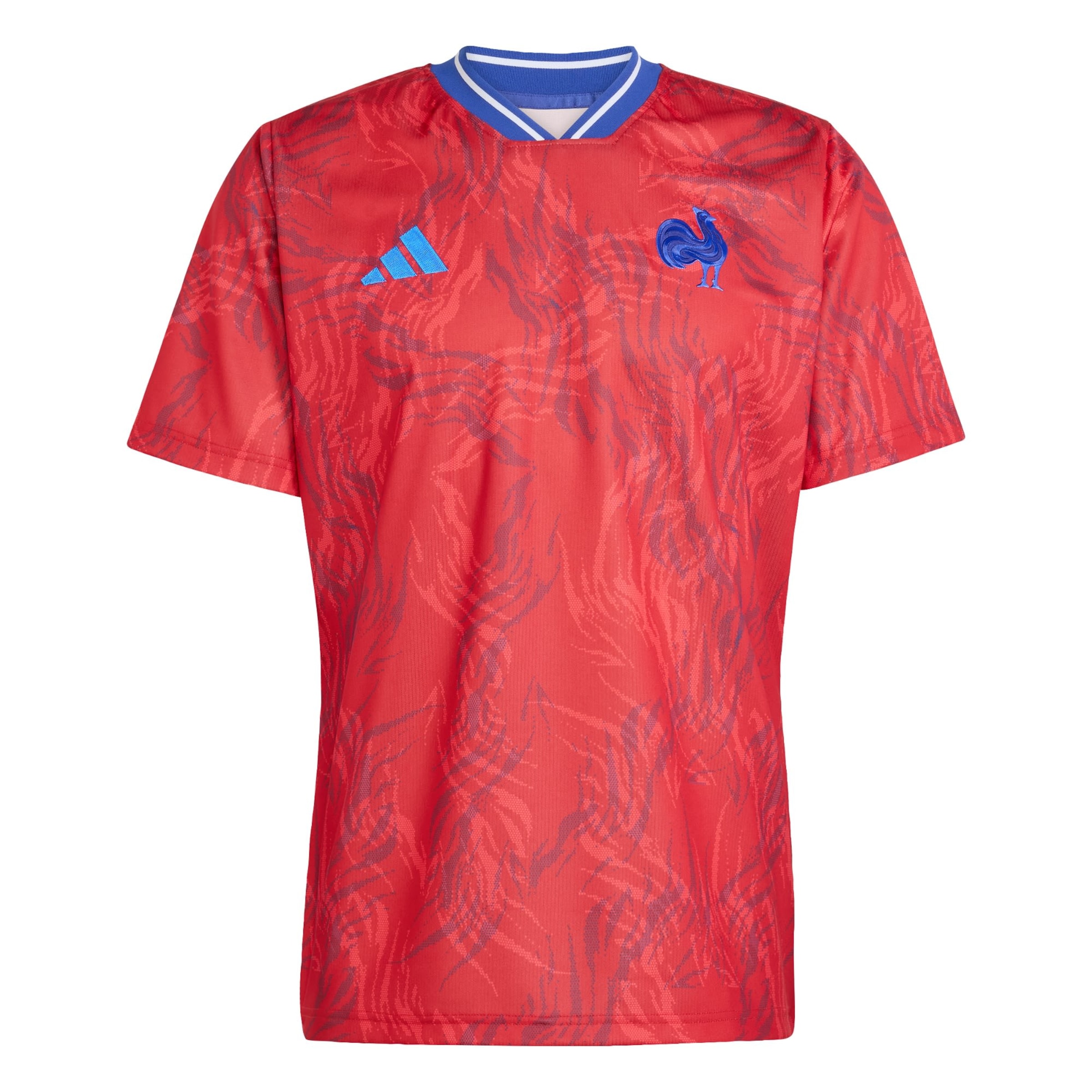 ADIDAS PERFORMANCE - Camiseta de fútbol 'Frankreich Rugby Prematch' en rojo: frente