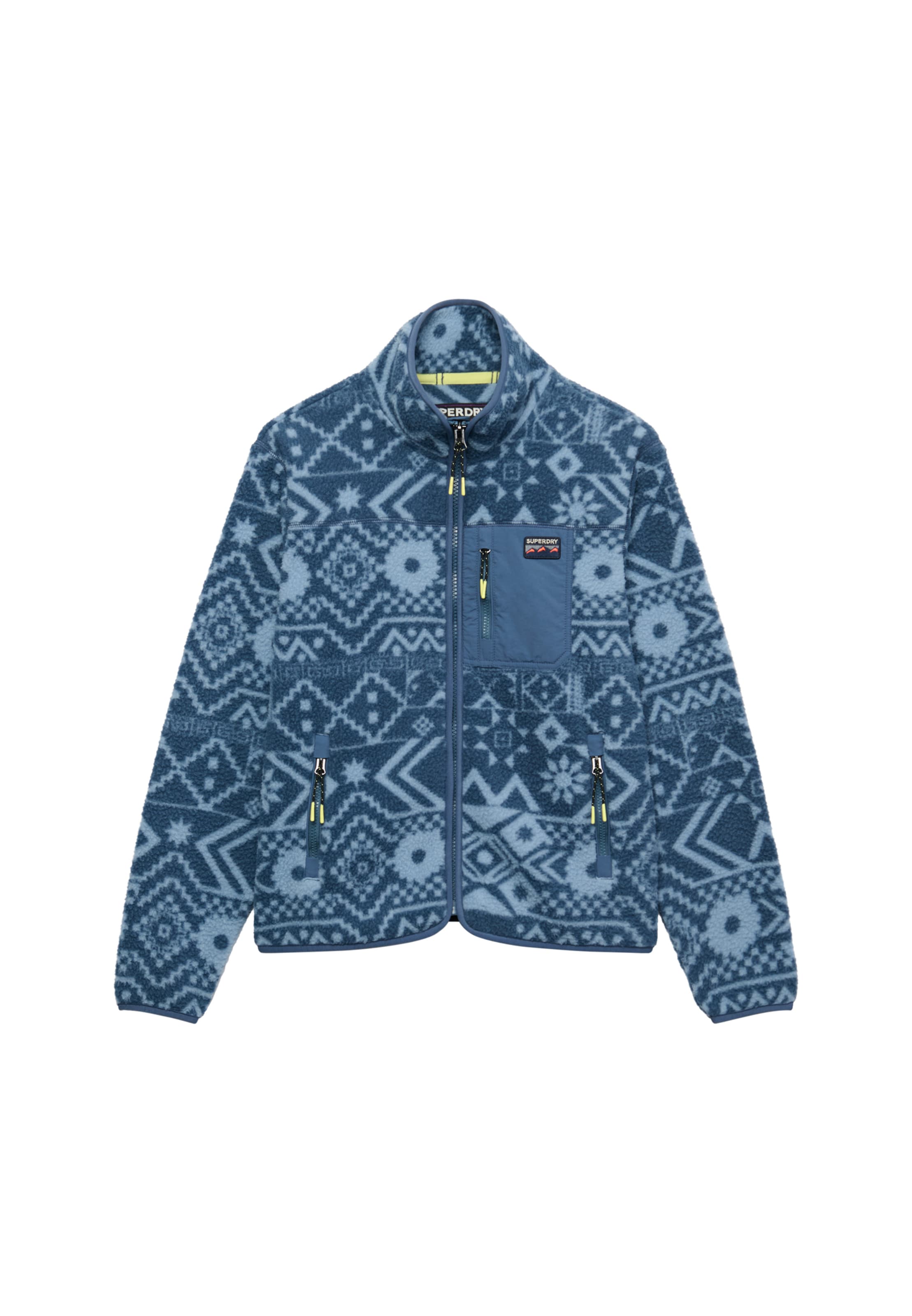 Veste en polaire Superdry & Co en bleu : devant
