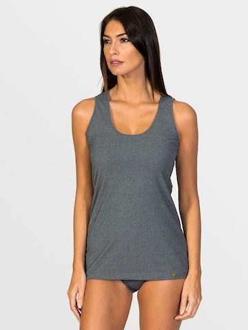 zd ZERO DEFECTS Unterhemd 'Juno Tank top soy fiber' in Grau: Vorderseite