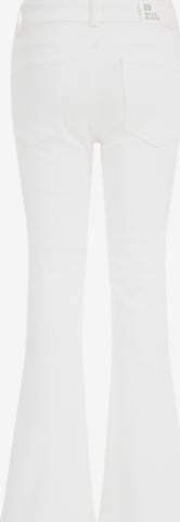 évasé Pantalon WE Fashion en blanc