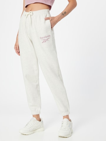 Effilé Pantalon Reebok en blanc : devant