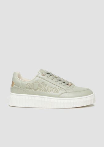 s.Oliver Sneakers laag in Groen: voorkant