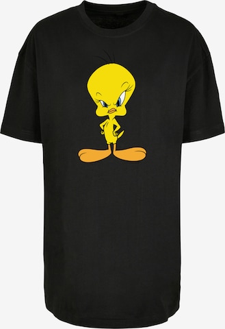 F4NT4STIC Shirt 'Looney Tunes Angry Tweety' in Zwart: voorkant