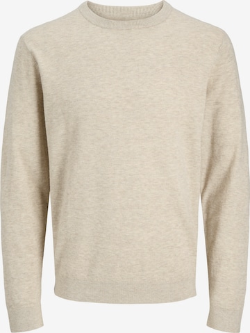 Pull-over 'JJEPerfect' JACK & JONES en beige : devant
