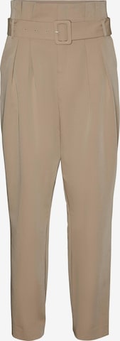 VERO MODATapered Hlače s naborima - bež boja: prednji dio
