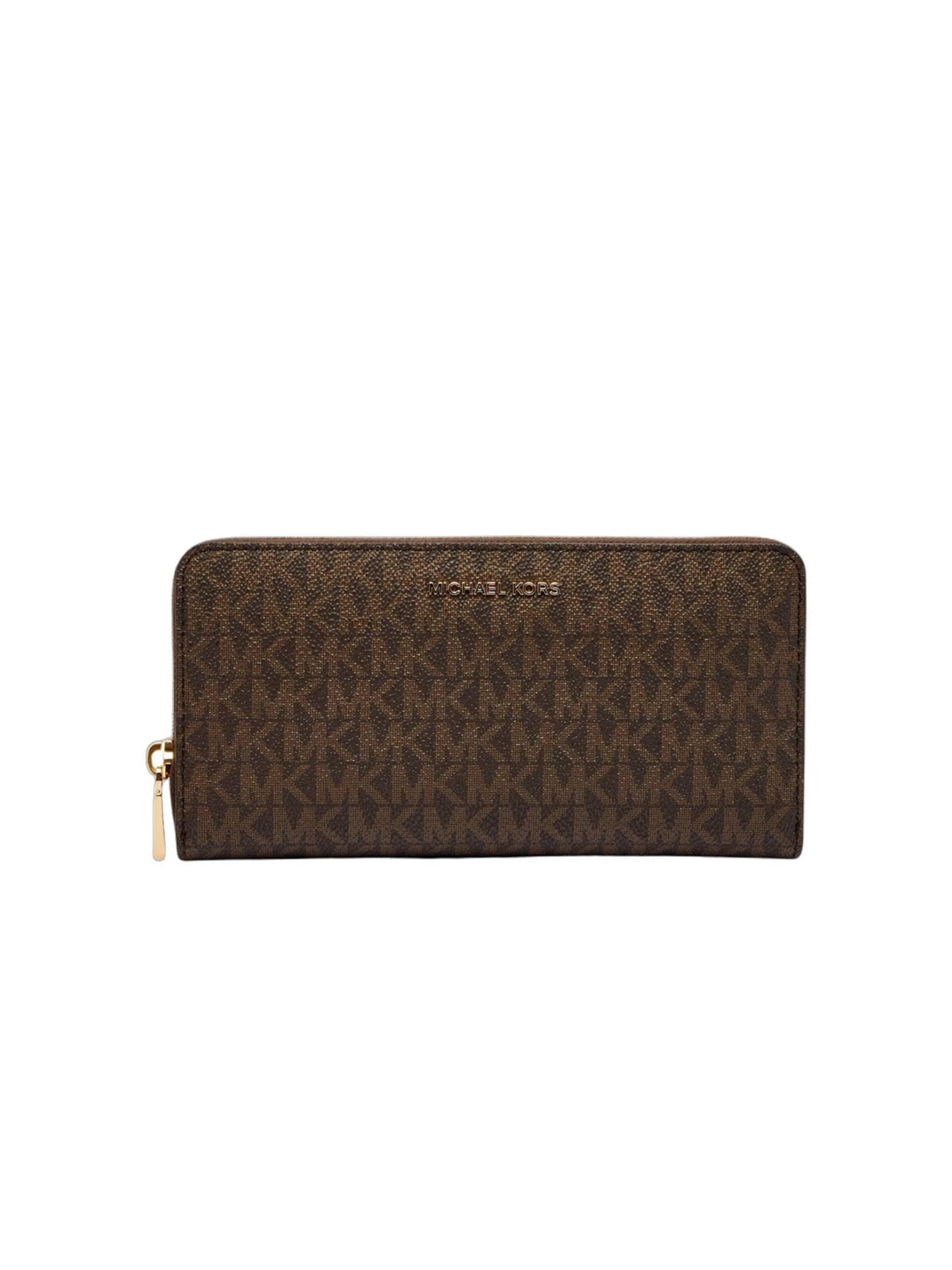MICHAEL Michael Kors - Cartera 'Michael Kors Portefeuille Continental Jet Set Slim Marron' en marrón: frente