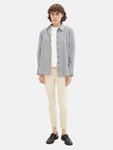 Coupe slim Jean 'Alexa' TOM TAILOR en beige