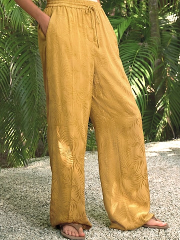 Next Wide leg Broek in Geel