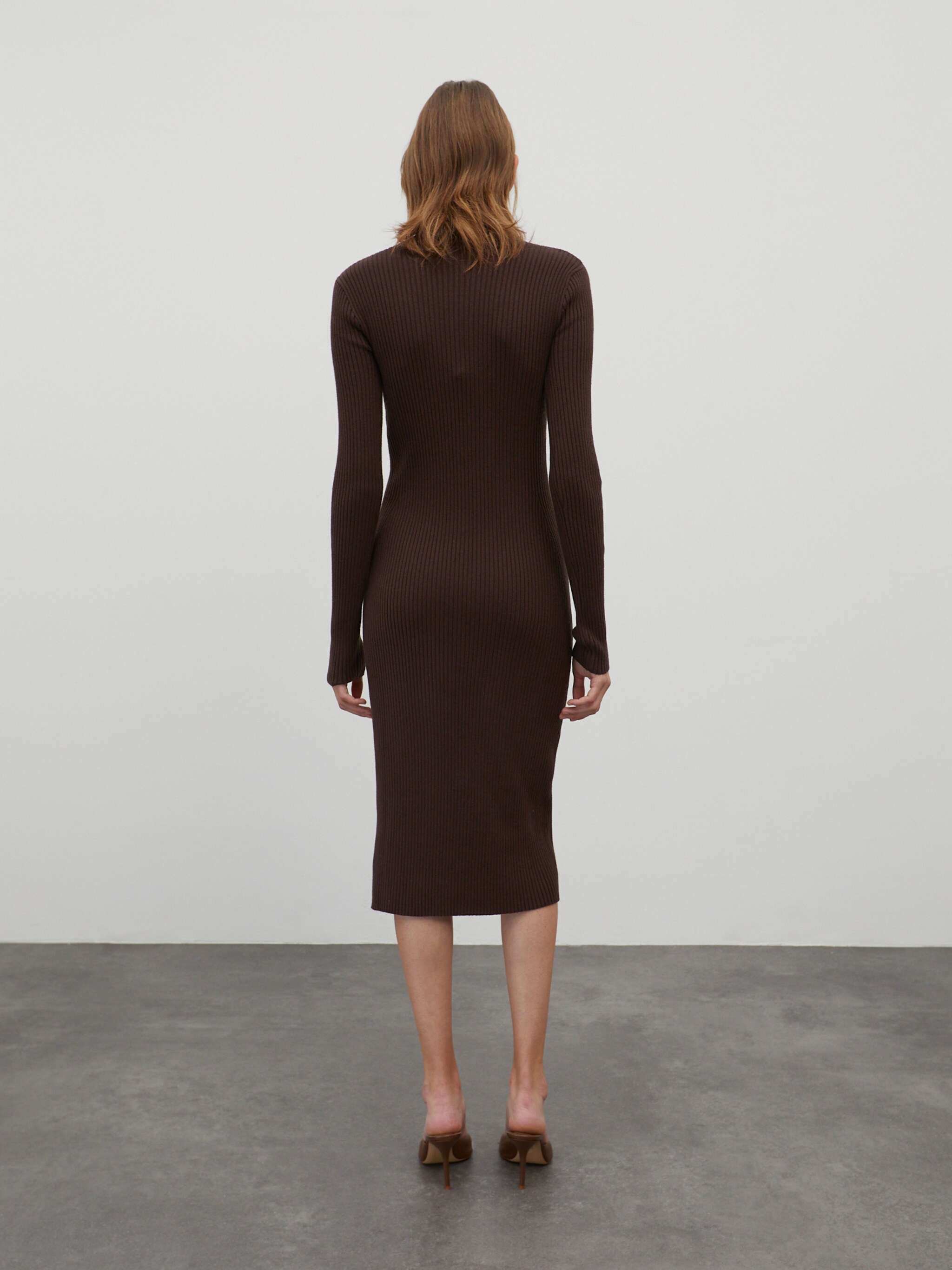 EDITED Producten Jurk 'Hada' Donkerbruin
