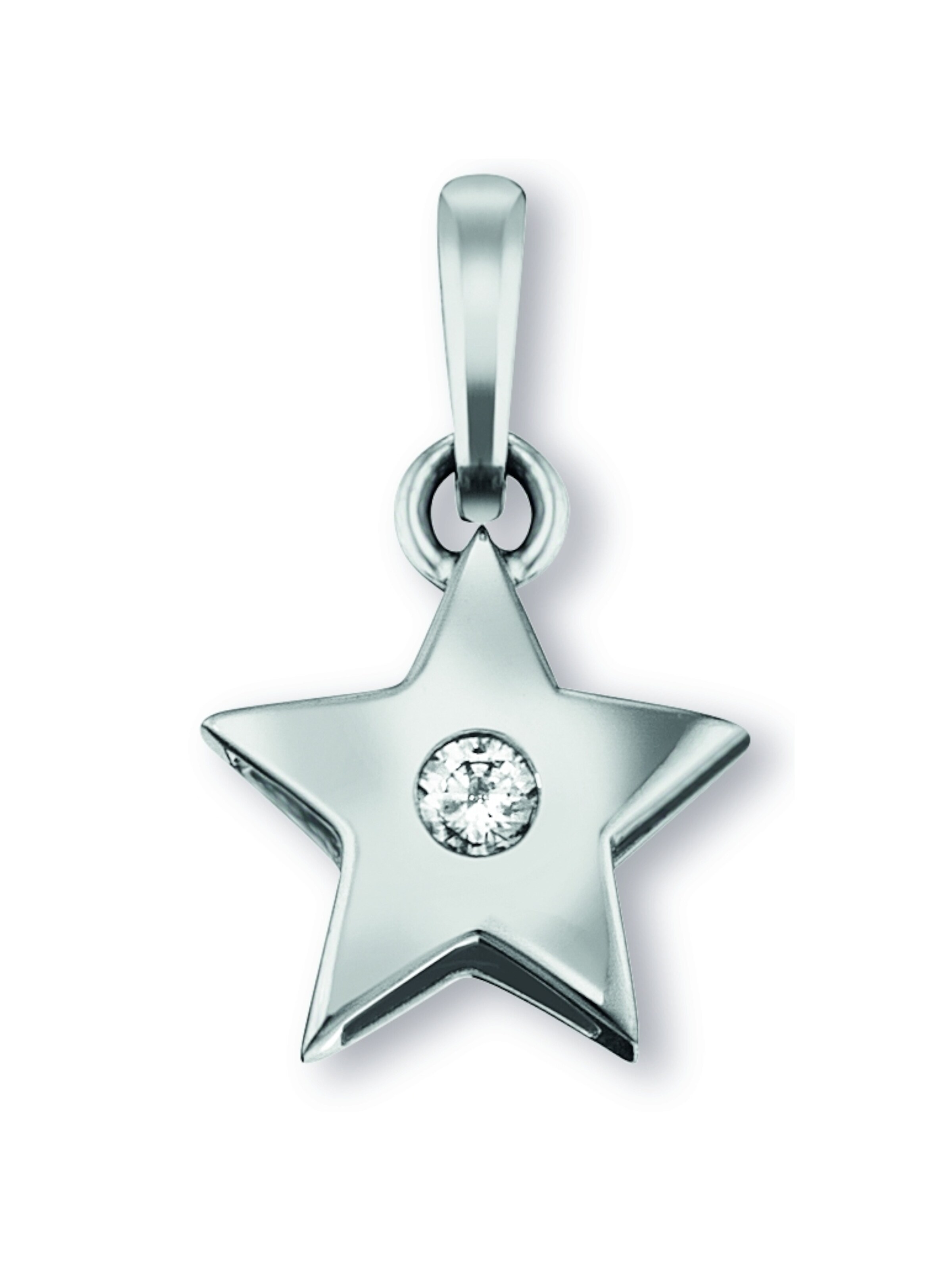 ONE ELEMENT Anhänger 'Stern' in Silber: Vorderseite