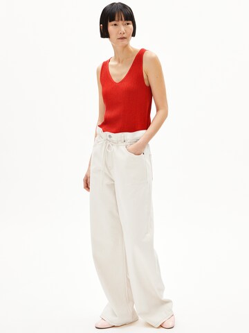 ARMEDANGELS Stricktop 'Caaro Lino' in Rot