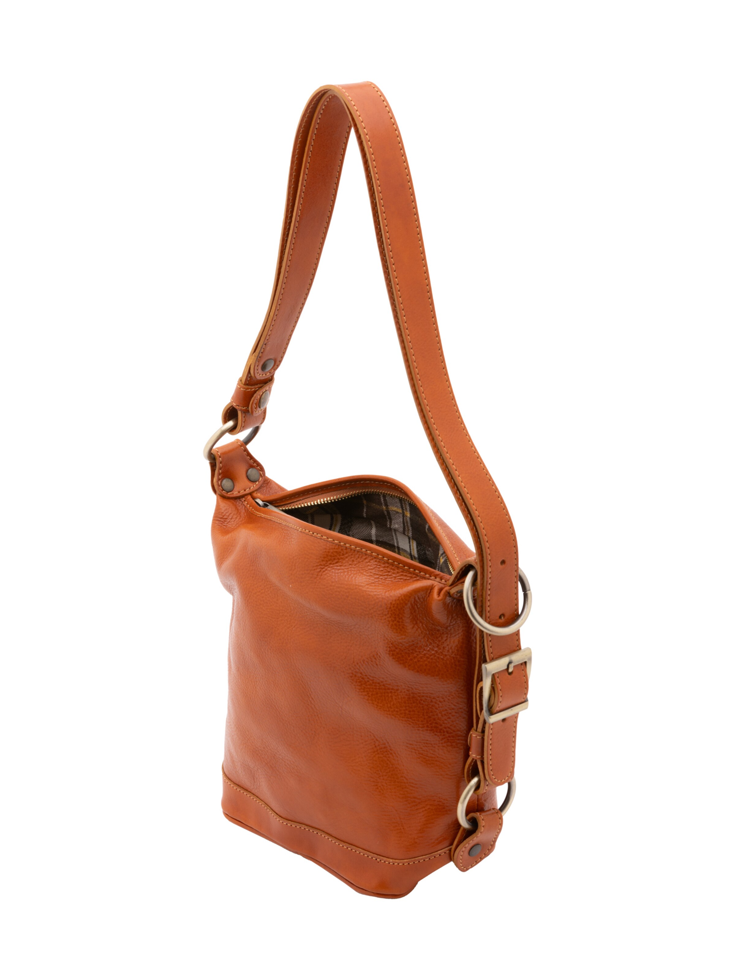 Borsa a mano 'Borsa a Secchiello Donna Vera Pelle - Tracolla Regolabile' di I Fratelli in beige