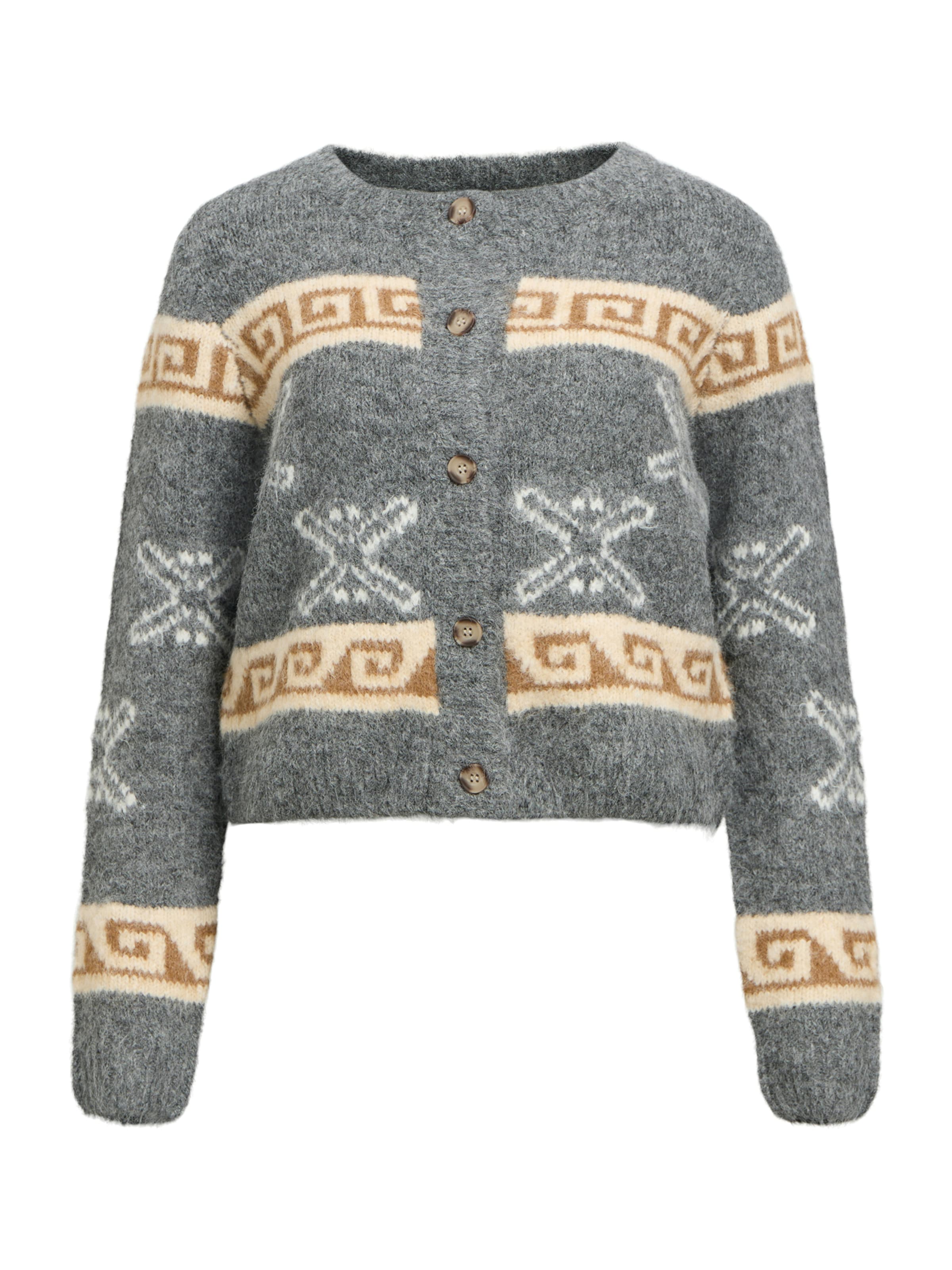 OBJECT Kofta i grå: framsida