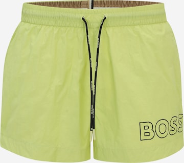 BOSS Шорти за плуване 'Mooneye' в зелено: отпред