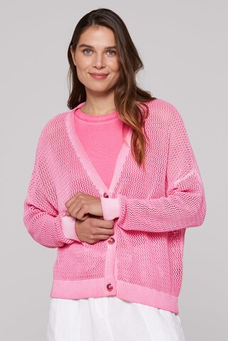 Soccx Knit Cardigan in Pink: front