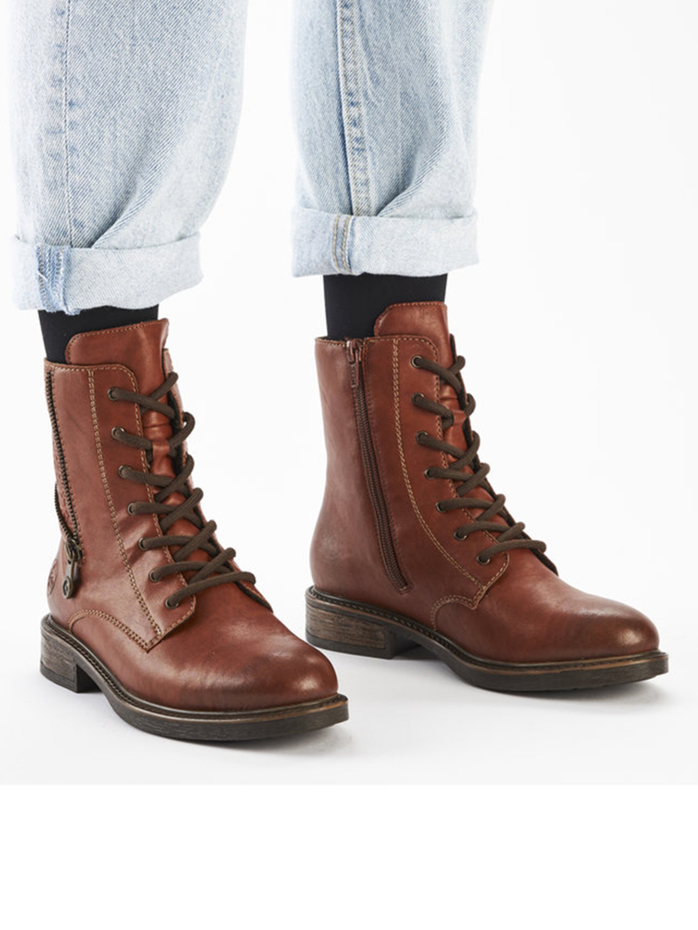 Rieker Snørestøvletter i brun