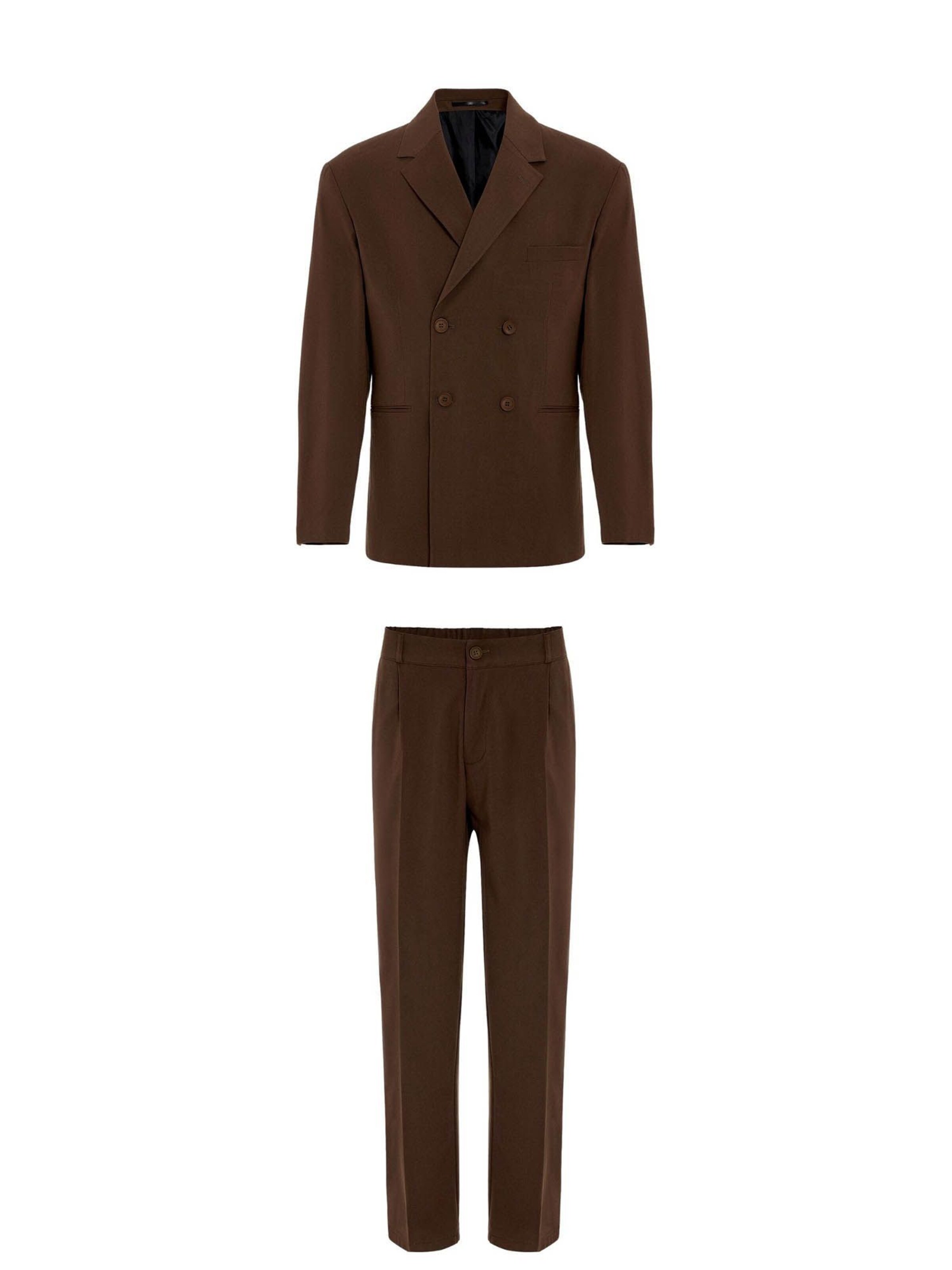 Dandalo - Loosefit Fato em castanho: frente