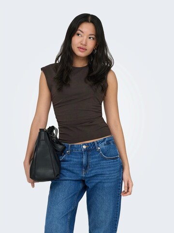 ONLY Топ 'ONLMIRA' в кафяво: отпред