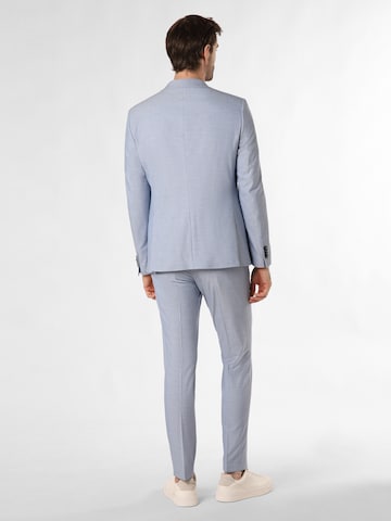 Coupe slim Costume Finshley & Harding London en bleu