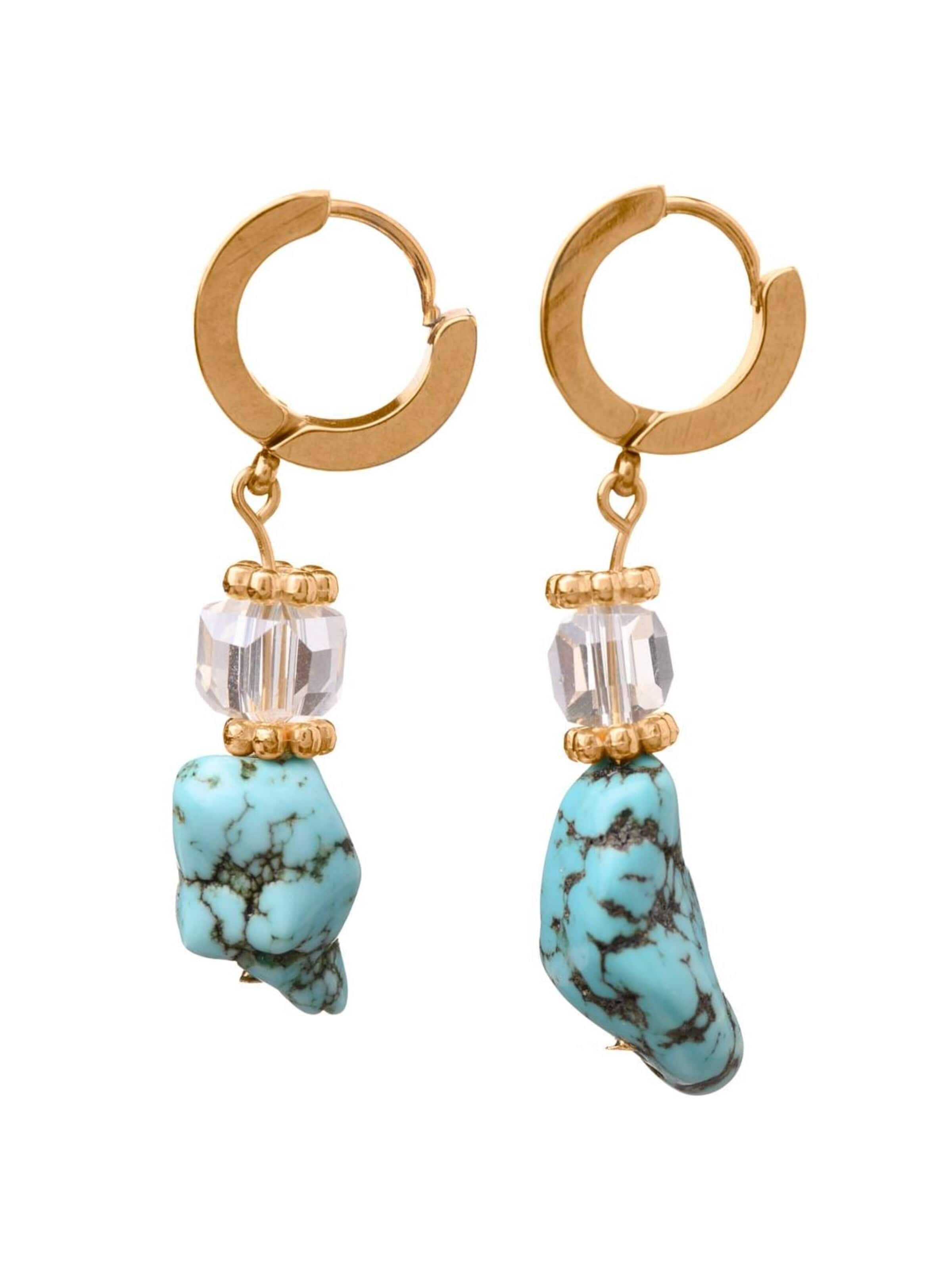 THE GEM STORIES JEWELRY - Pendientes 'Turquoise with Crystal Earrings' en azul