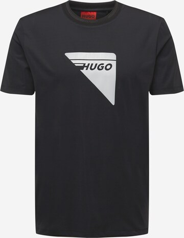 HUGO - Camiseta 'Dagile' en negro: frente