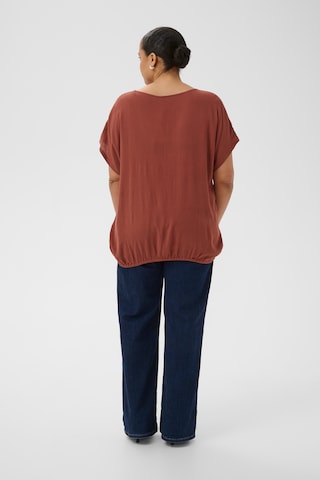 KAFFE CURVE Bluza | rjava barva