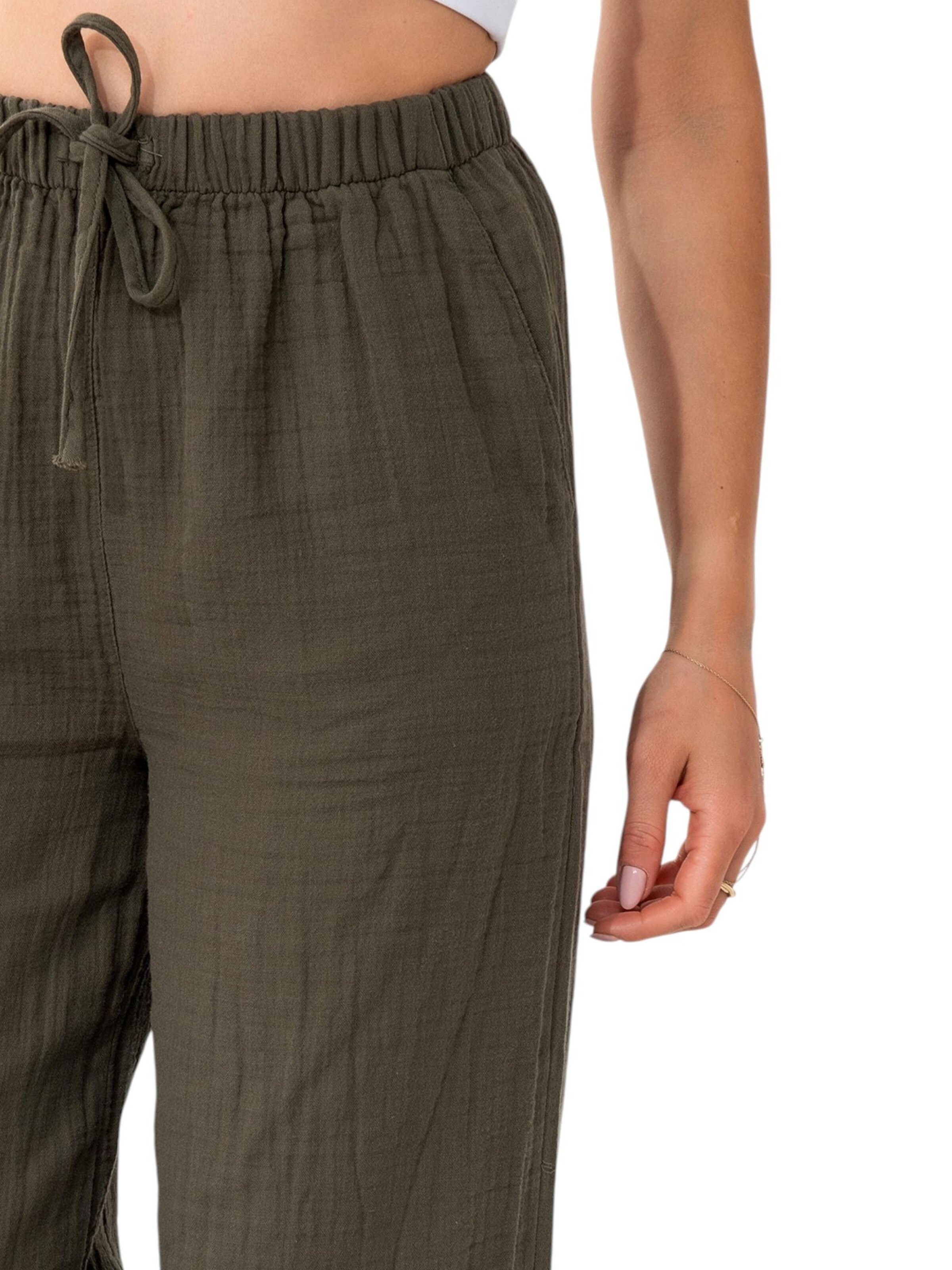 WENOR Wide leg Pants 'Eleni' in Green